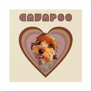 Cavapoo love (autumn) Posters and Art